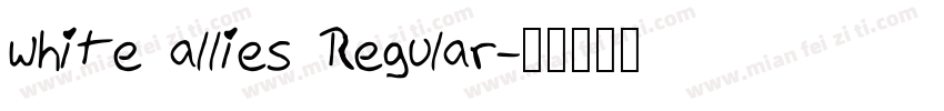 white allies Regular字体转换